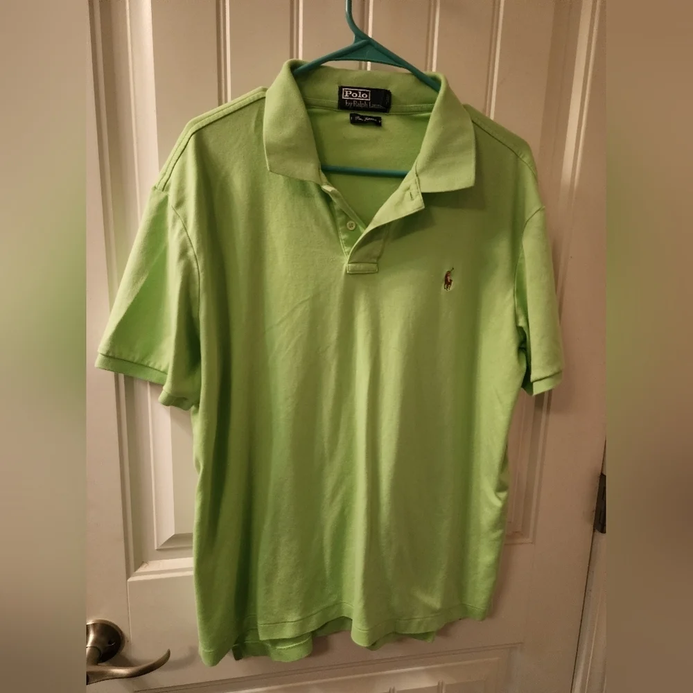 Polo Ralph Lauren Prima Interlock Polo Shirt Lime Green Men’s XL Classic Fit